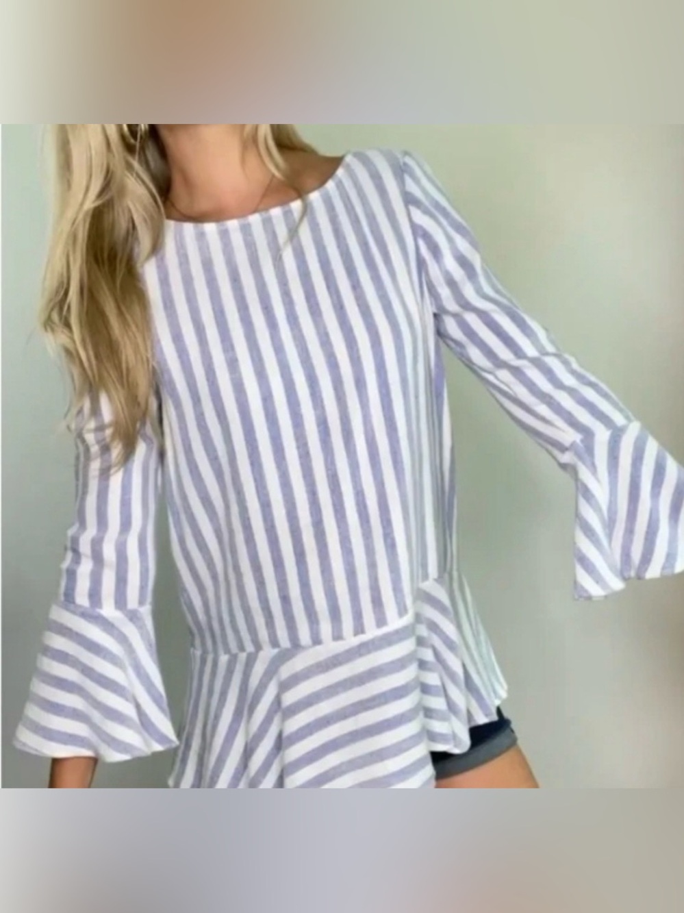 Alice + Olivia REVOLVE Striped Peplum Top - Excellent Condition!